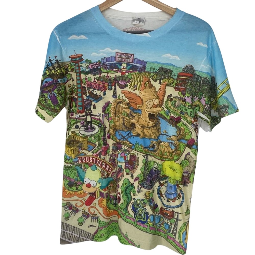 The Simpsons Krustyland Universal Studios Sublimated Shirt Size Small